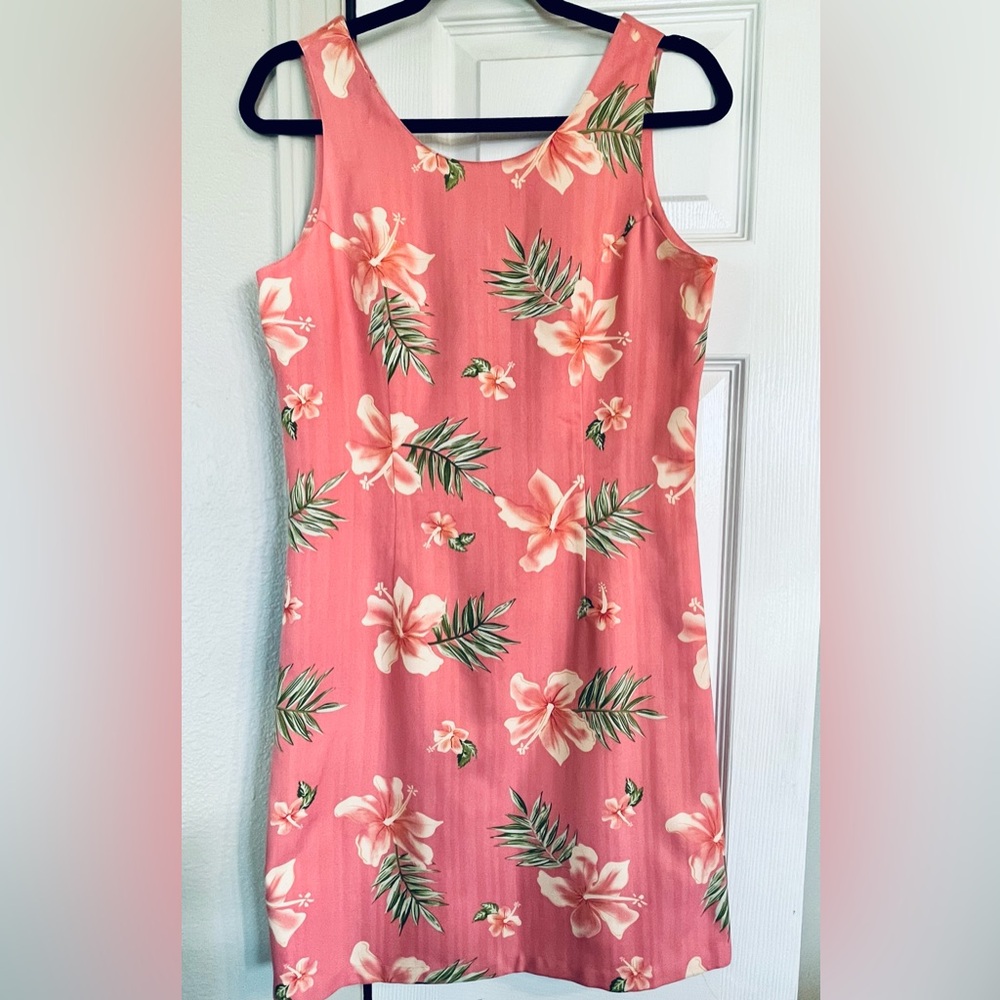 Pineapple Moon VTG Hawaiian Dress Fully Lined 100% Silk Size Small